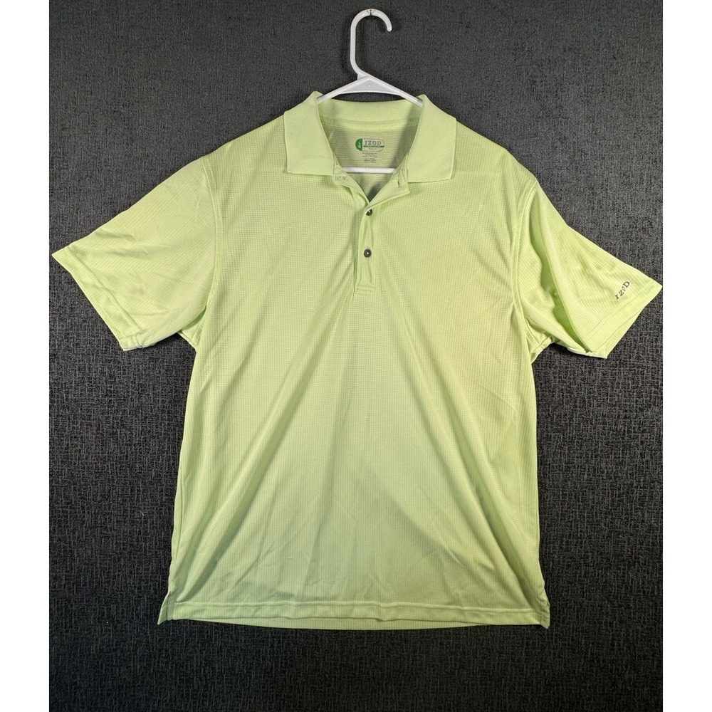 IZOD Extreme Function Golf Men's L Polo Shirt Green Short Sleeve